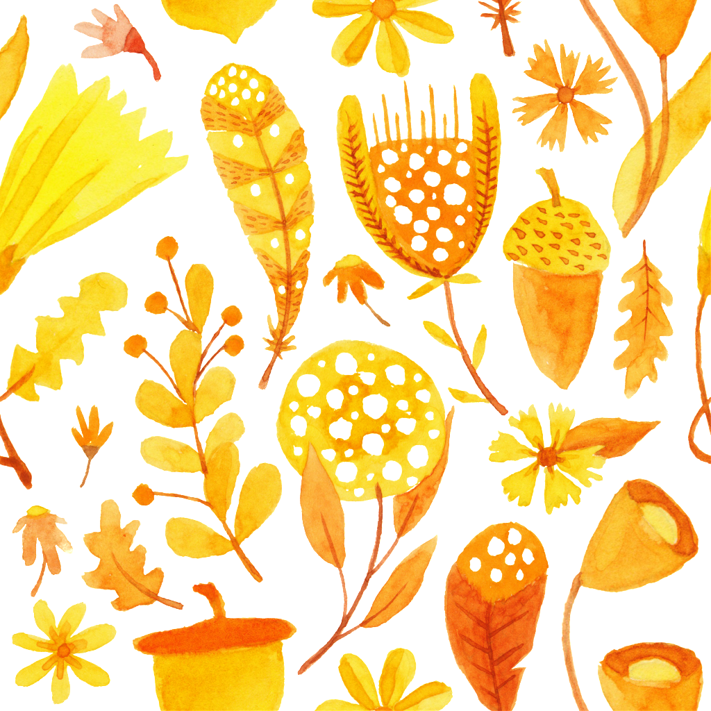 This Backgrounds Is Creative Hand Drawn Leaves Background - Portable Network Graphics (1024x1024), Png Download