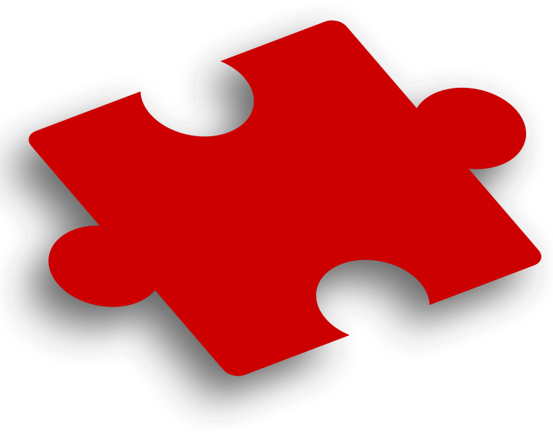 Puzzle Piece Red - Jigsaw Puzzle (800x629), Png Download