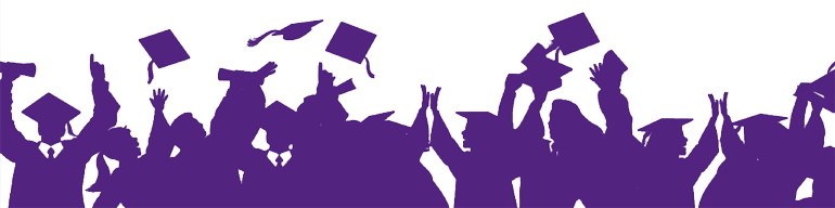 Decorative Graduation Image - Purple Class Of 2018 (770x192), Png Download
