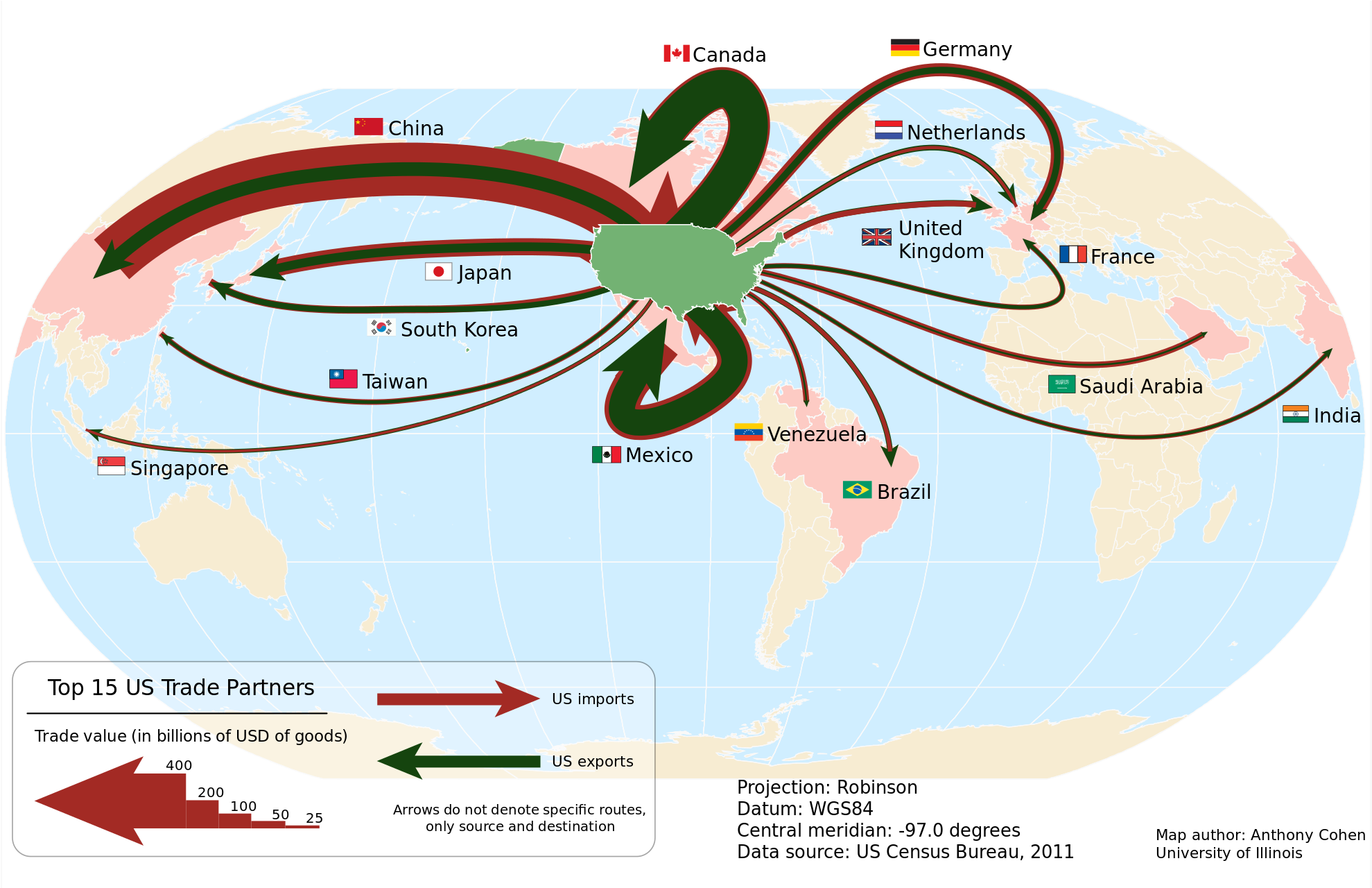 Maps & Charts - United States Trade System (2000x1279), Png Download