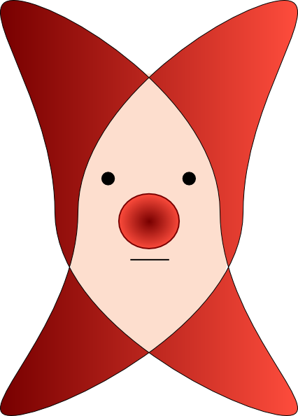 Free Vector Unhappy Clown Clip Art - Clown (426x594), Png Download