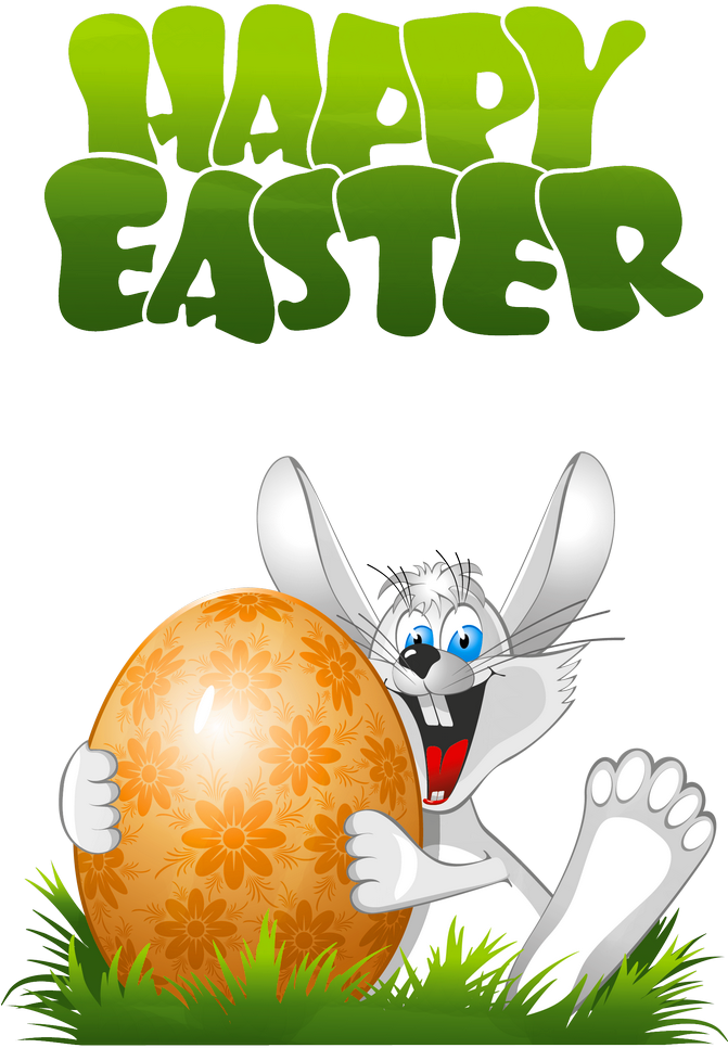 Happy Easter Bunny Clipart (771x1042), Png Download