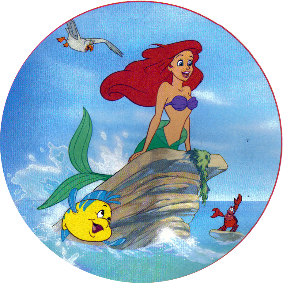 The Little Mermaid เงือกน้อยผจญภัย - Little Mermaid Ariel On Rock (924x924), Png Download