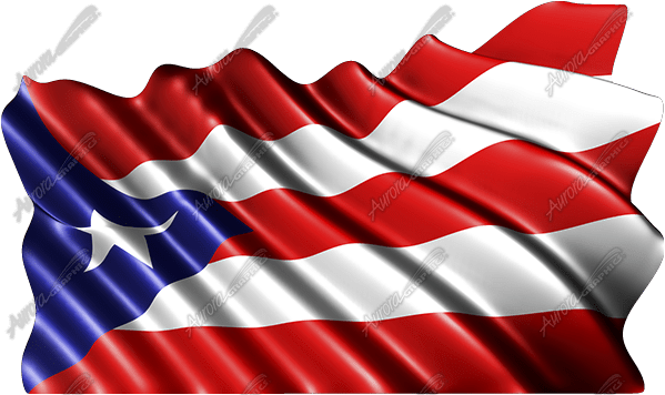 Waving Puerto Rican Flag - Puerto Rican Flag Waving Png (599x356), Png Download