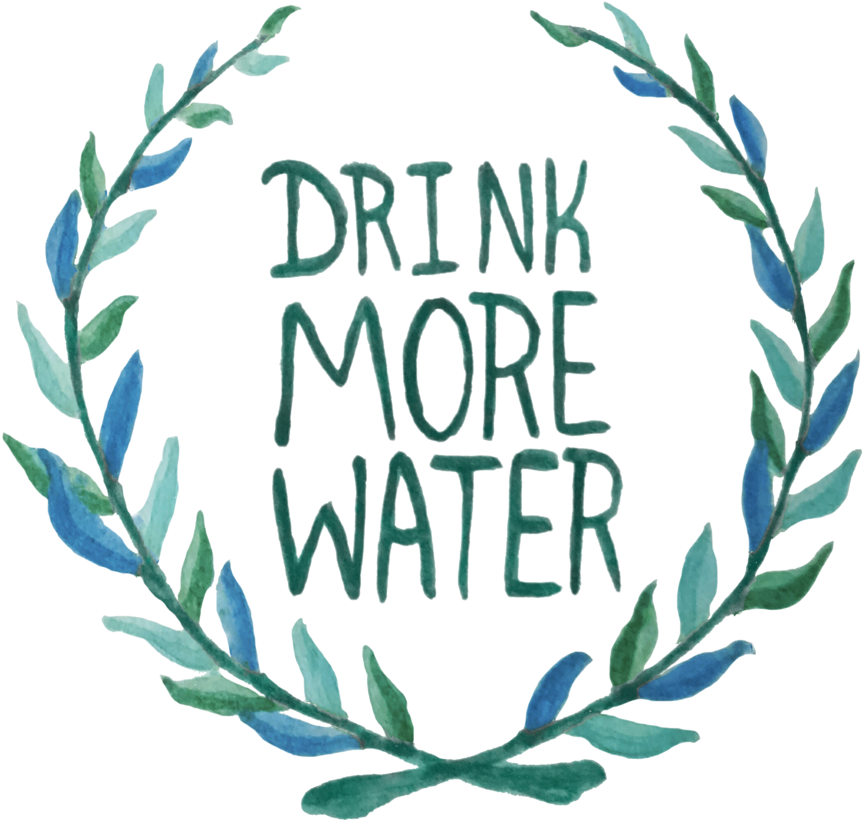 Drink More Water (1000x903), Png Download
