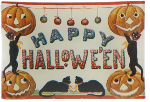 Happy Halloween Happy Halloween - Glückliches Halloween Postkarte (500x500), Png Download