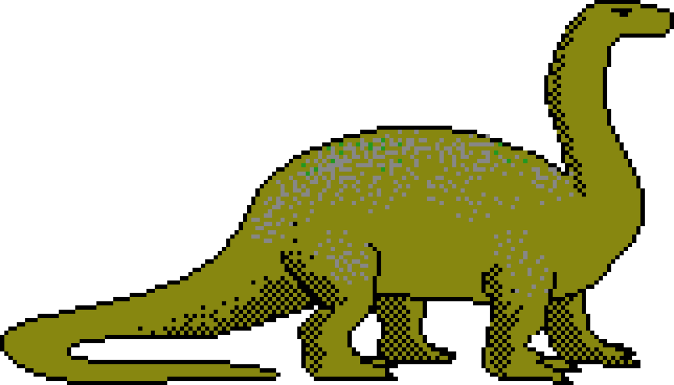 Dinosaur Tyrannosaurus Drawing Pixel Art Cartoon - Dinosaur Bitmap (1313x750), Png Download