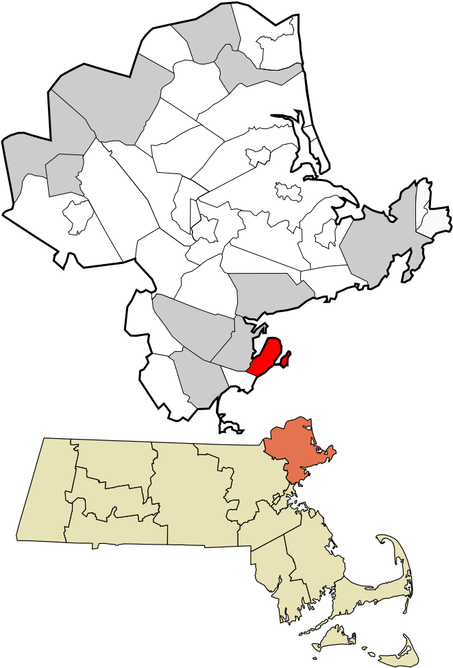 Location In Essex County And The State Of Massachusetts - Map Of Greater Boston (674x984), Png Download