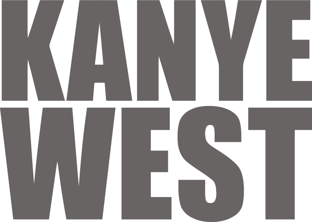 Kanye West Logo Grey (1000x713), Png Download