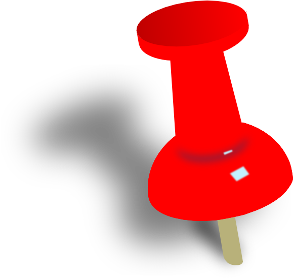 Push Pin Clip Art - Push Pin Cartoon Png (600x557), Png Download