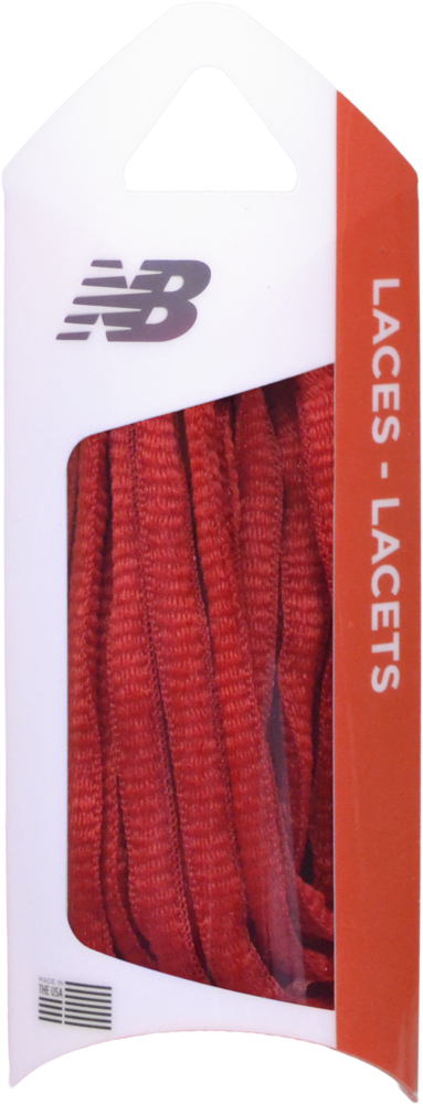 Nb Oval Red Athletic Shoelace - New Balance (416x1024), Png Download