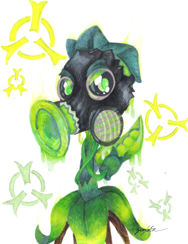 Pea By Bioxeen On - Pvz Gw2 Toxic Pea (785x1018), Png Download