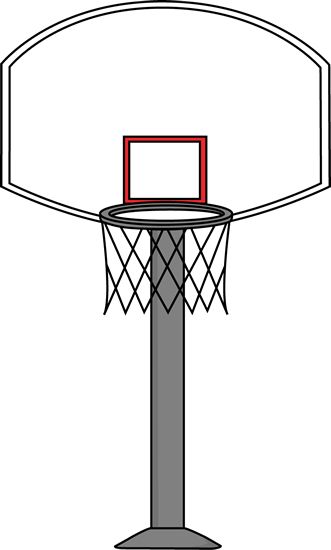 Basketball Board Ring Clipart Png - Draw A Basketball Goal (331x550), Png Download