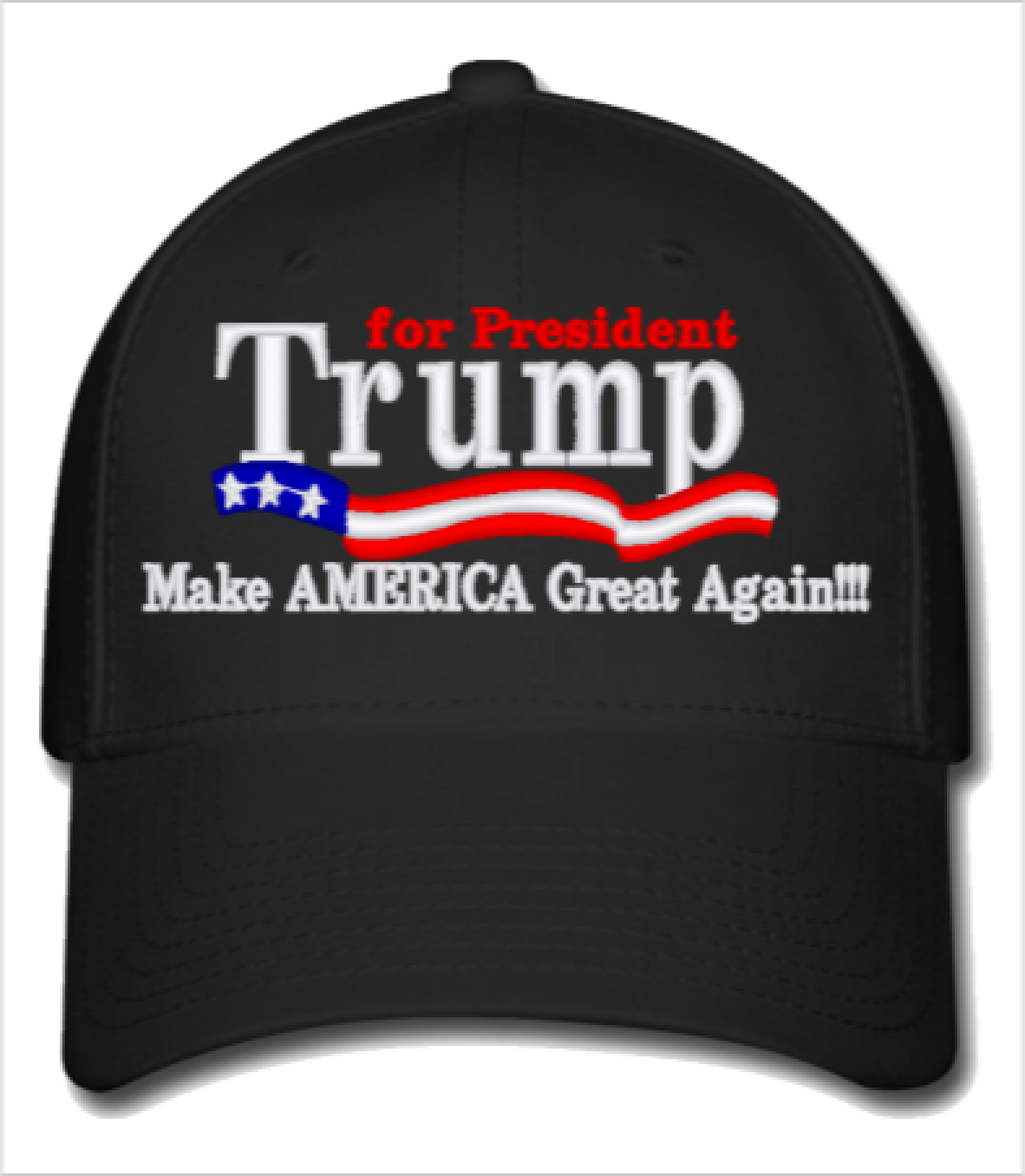 Trump For President - Flexfit Baseball Cap (1182x1356), Png Download
