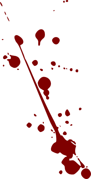 Clip Art At Clker Com Vector Online - Blood Splatter Clipart (300x590), Png Download