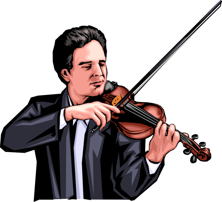 Violin Player - Play Violin Clipart Png (480x440), Png Download