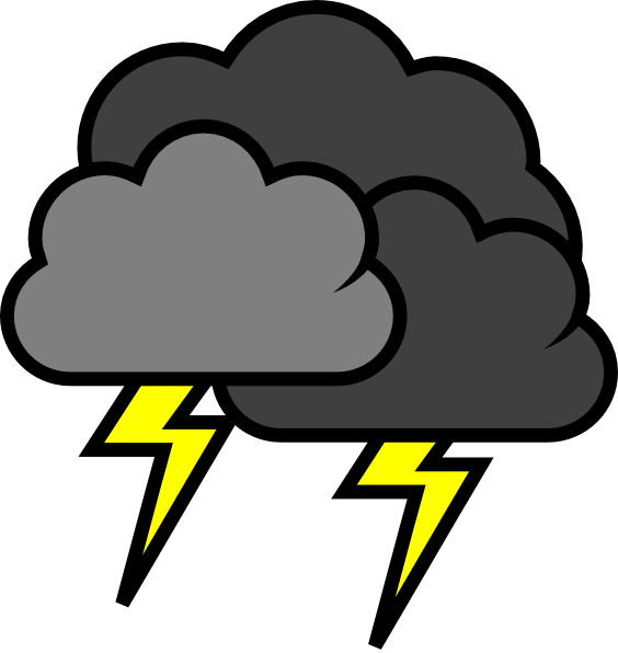 Thunderstorm Clipart Transparent - Stormy Weather Clip Art (564x596), Png Download