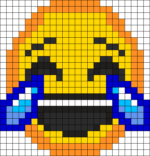 Laughing Emoji Perler Bead Pattern / Bead Sprite - Central City Brewing Co Ltd (505x526), Png Download