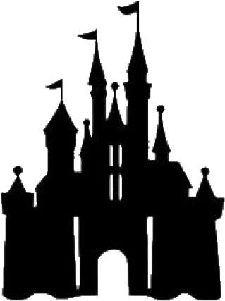 Disney Cinderella Castle - Disney Castle Silhouette (340x452), Png Download