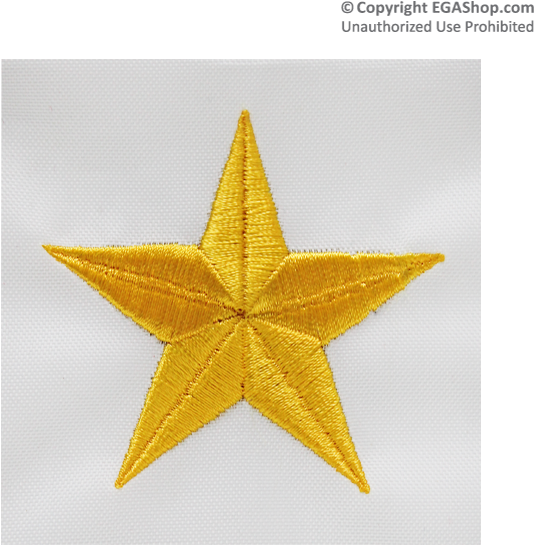 Gold Embroidered Star Png (600x600), Png Download