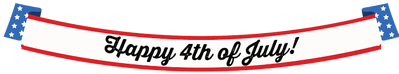 Happy Fourth Of July Long Banner - Happy Fourth Of July Banner Png (400x400), Png Download