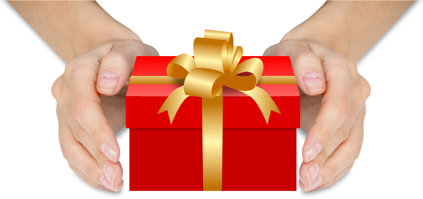 Manos - Gift Wrapping (1500x746), Png Download