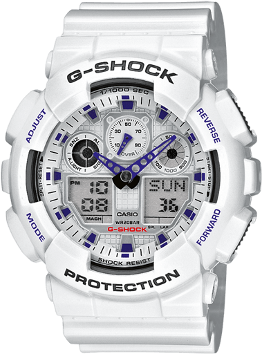Ga 100a 7aer - G Shock Ga 100a 7aer (481x511), Png Download