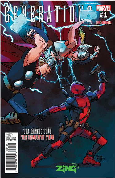 Thor & Mighty Thor - Spider-man (600x600), Png Download