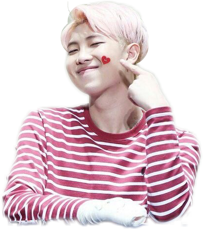 Namjoonnie Rm Rapmonster Cute Kpop Bts Freetoedit - Rapmon With Pink Hair (413x466), Png Download