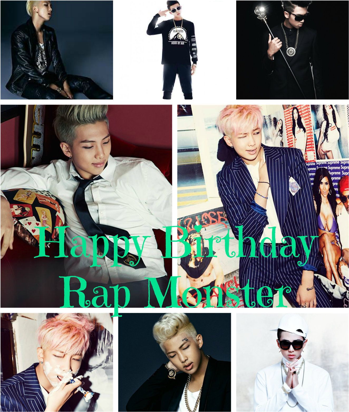 Happy Birthday Rap Monster (1361x1600), Png Download