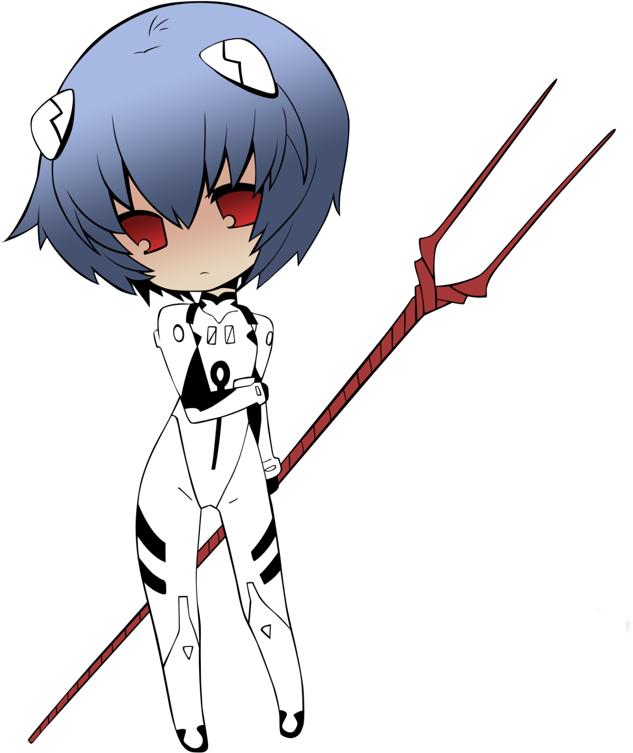 For Developers Neon Genesis Evangelion Clipart - Rei Ayanami Chibi (1334x1600), Png Download