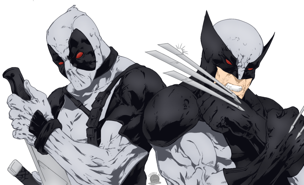 No Caption Provided - Wolverine And Deadpool X Force (1024x623), Png Download