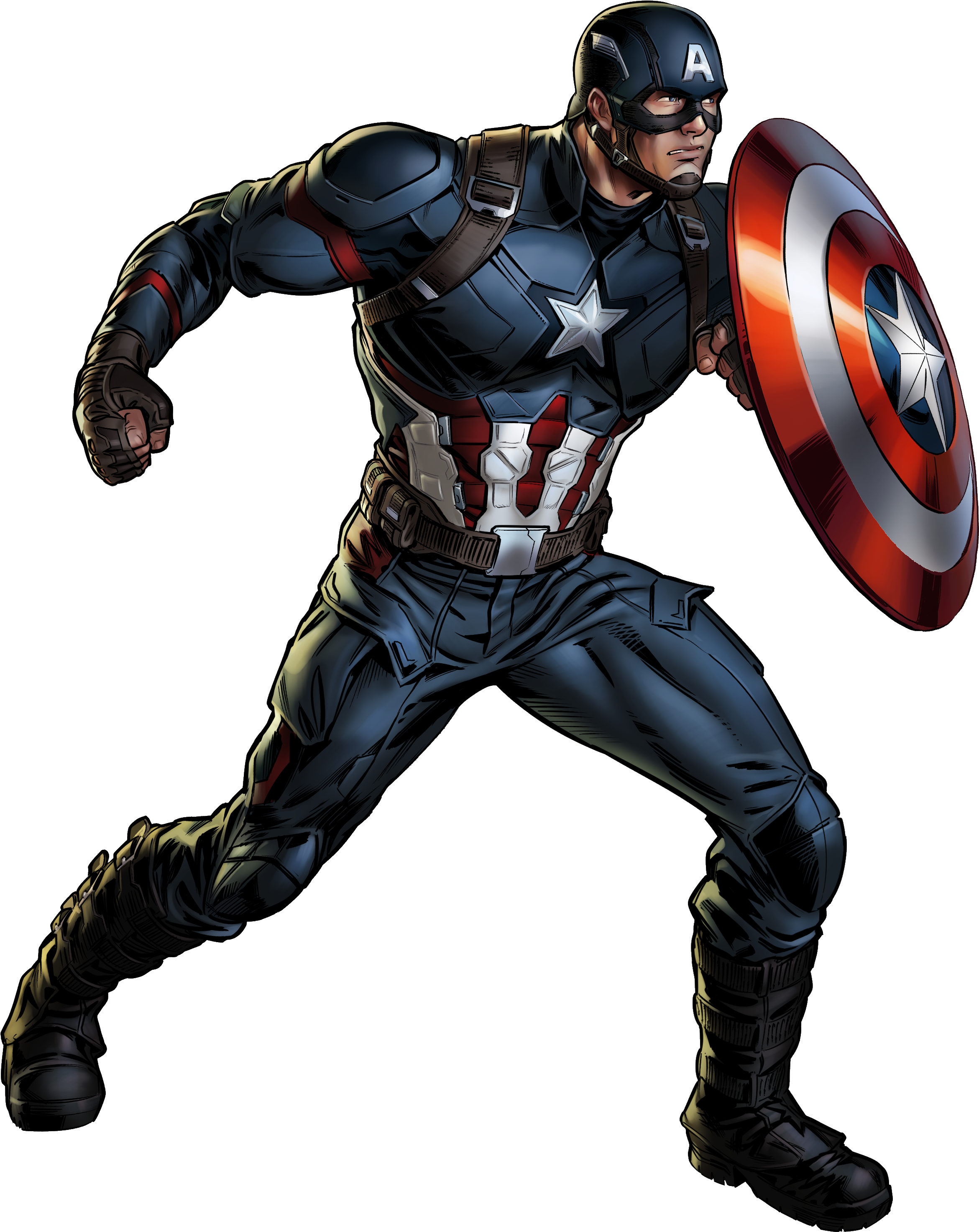 Pin By Rick Russell On Comic Book - Capitan America Marvel Avengers Alliance (2550x3300), Png Download