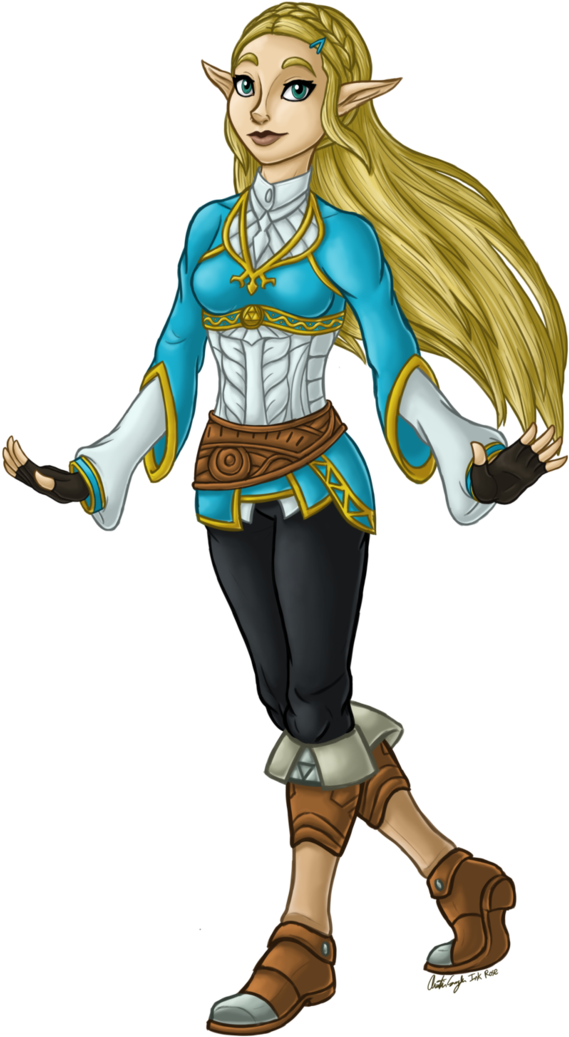 Breath Of The Wild - Princess Zelda Breath Of The Wild (730x1095), Png Download
