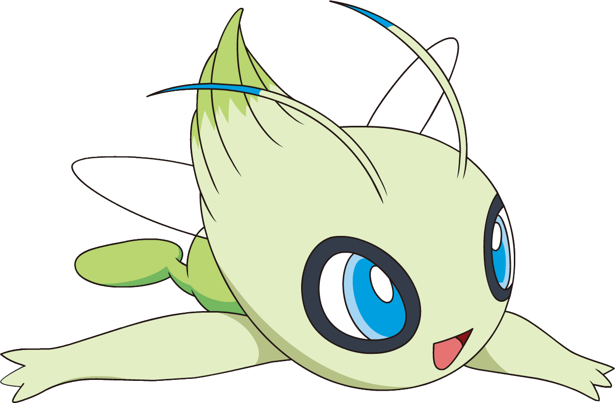 251celebi Dp Anime 2 - Celebi Shiny (1252x820), Png Download