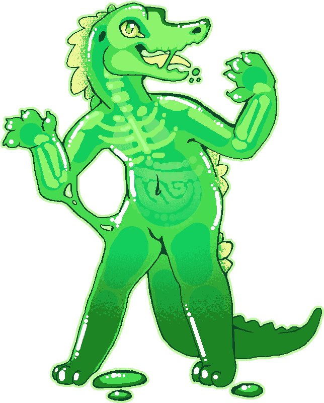 Lime Jello - Cartoon (735x891), Png Download