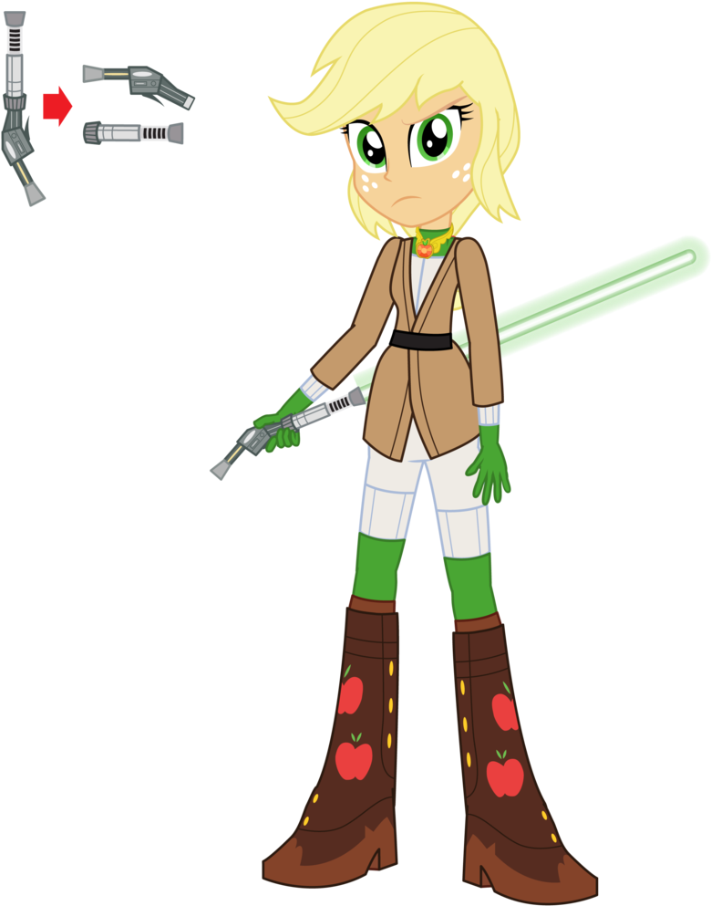 20th Century Fox, Alternate Hairstyle, Applejack, Artist - Mlp Equestria Girls Star Wars (835x1024), Png Download