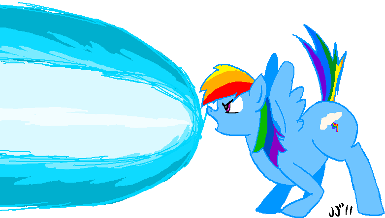 Herpydooves, Hyper Beam, Rainbow Dash, Safe, Shoop - Hyper Beam Transparent (782x444), Png Download