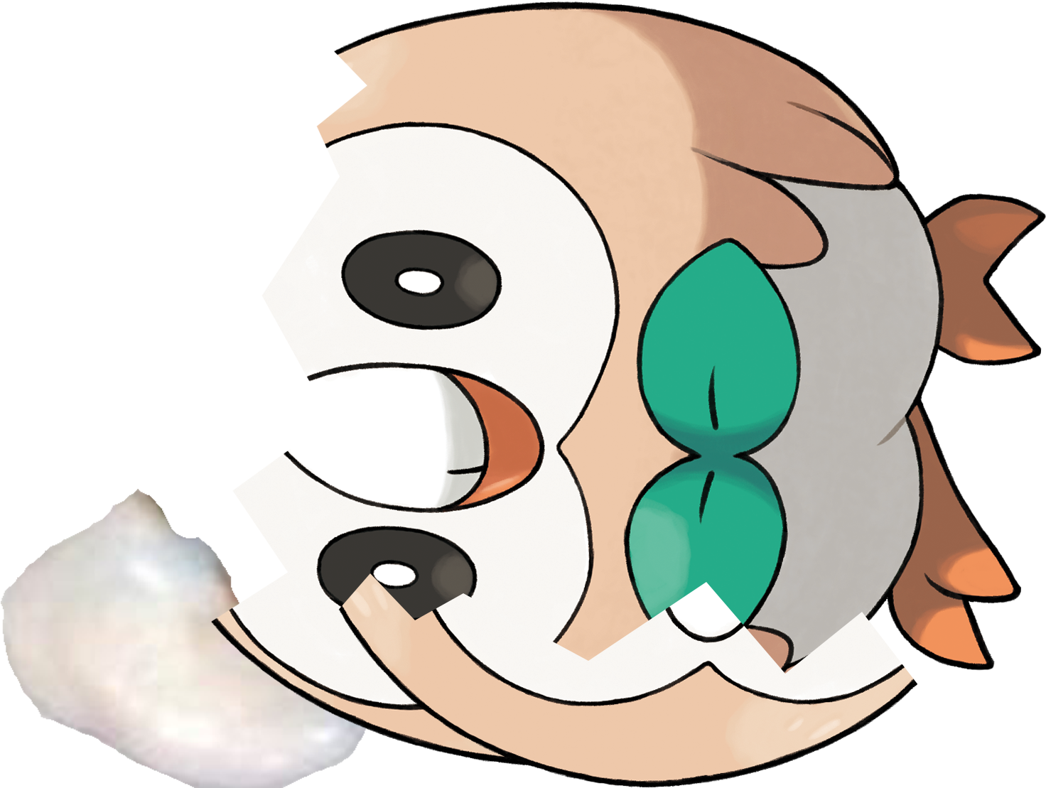 Caburowlet - Pokémon Luna - Nintendo 3ds (2092x1702), Png Download