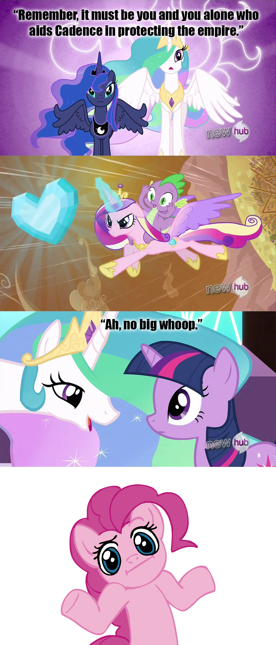 Remember It Must Be You And You Alone Who Aids Cadence - Pinkie Pie Shrug (960x2238), Png Download