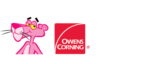 Owens Corning Pink Panther Logo (640x261), Png Download