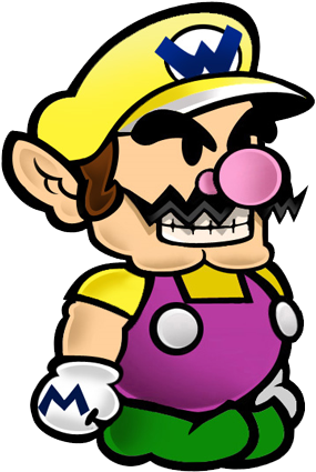 Paper Mario Wario Wario Wario Is Mario - Paper Wario (385x479), Png Download