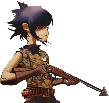 01◁russel - Cyborg Noodle Gorillaz Transparent (387x334), Png Download