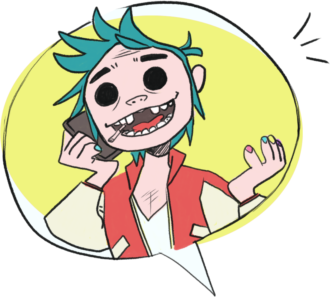 Julien Tried To Draw @murdocgorillaz And Ended Up With - Gorillaz (1119x1004), Png Download