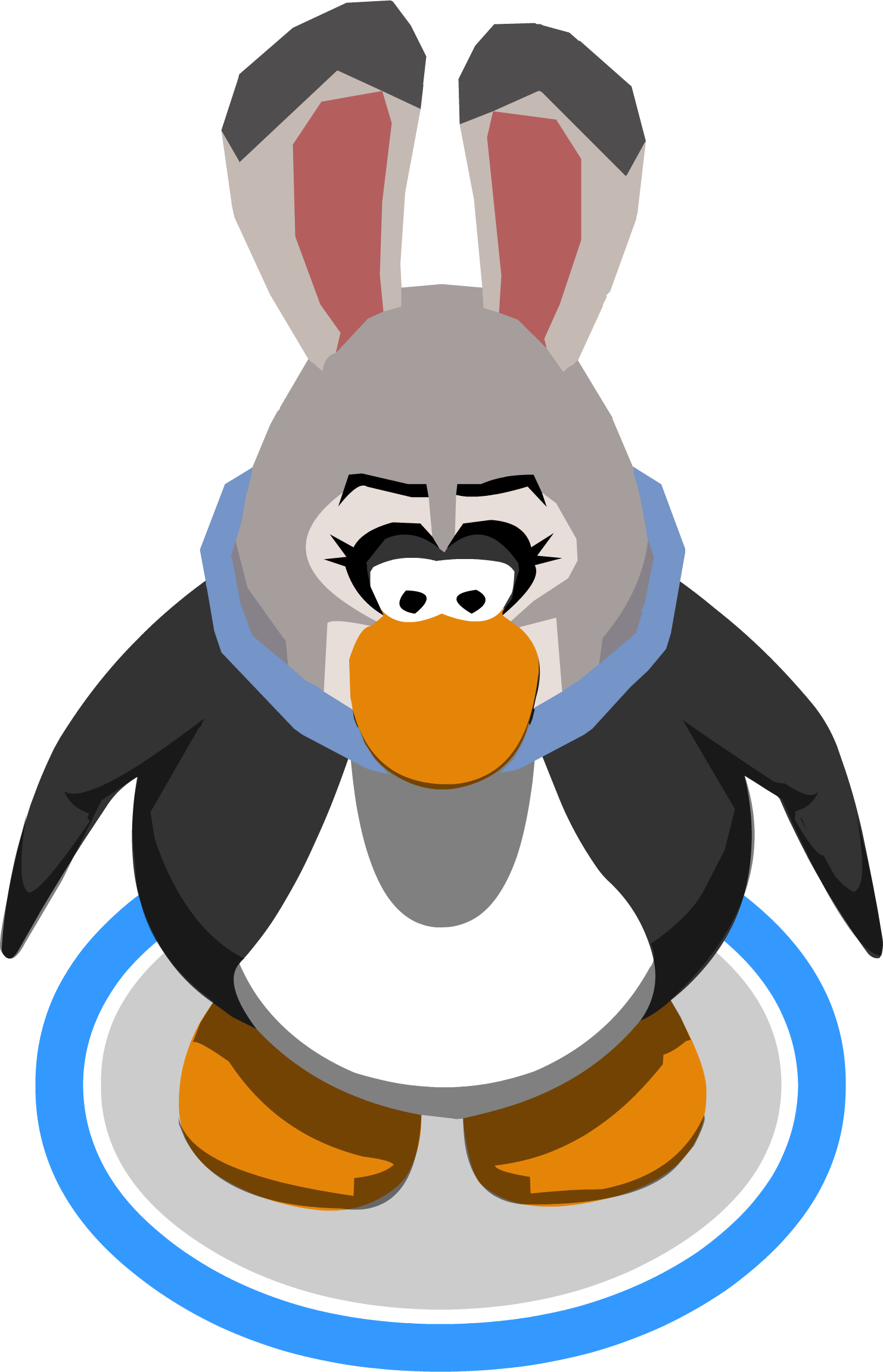 Judy Hopps Mask In-game - Club Penguin With Glasses (1482x2302), Png Download