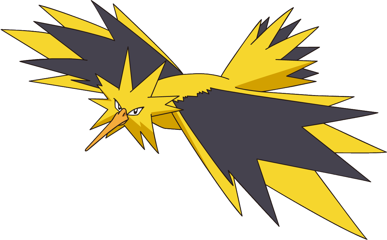 145zapdos Ag Anime 2 - Zapdos Ag Anime (1254x780), Png Download