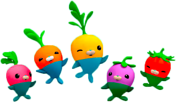 Vegimals - 海底 小 縱隊 小 蘿蔔 (600x450), Png Download