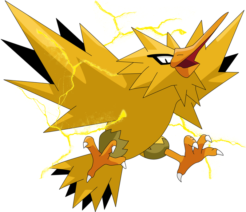 Shiny Zapdos Pokédex - Pokemon Zapdos (800x690), Png Download