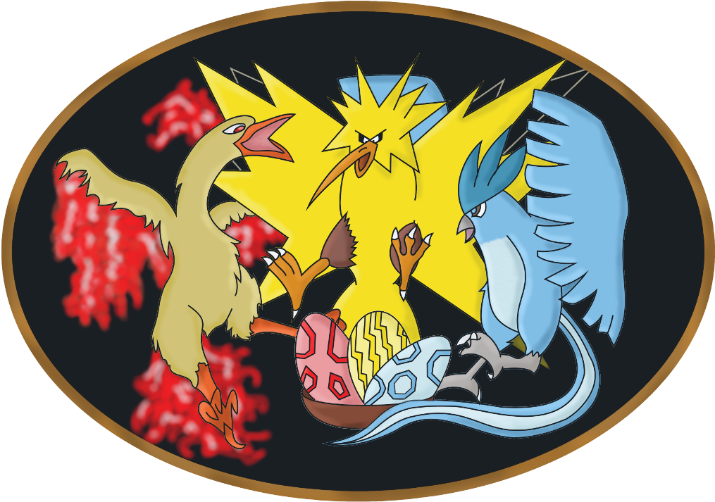 Png Download Zapdos X Moltres By Aleiselle On Deviantart - Pokemon Moltres Zapdos Articuno Fanart (1024x722), Png Download