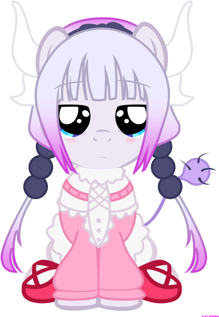 Vbastv, Female, Kanna Kamui, Miss Kobayashi's Dragon - Miss Kobayashi's Dragon Maid Kanna Background (739x1024), Png Download